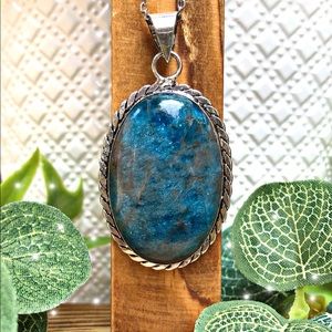 .925 Blue Apatite Necklace🦋